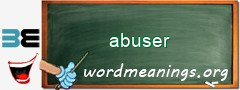 WordMeaning blackboard for abuser